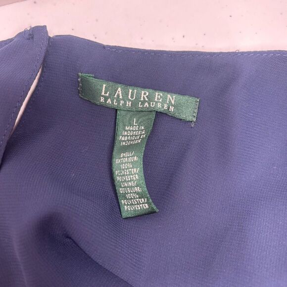 Lauren Ralph Lauren Navy Blue Tank Top Layered Blouse Womens Designer - Picture 7 of 8